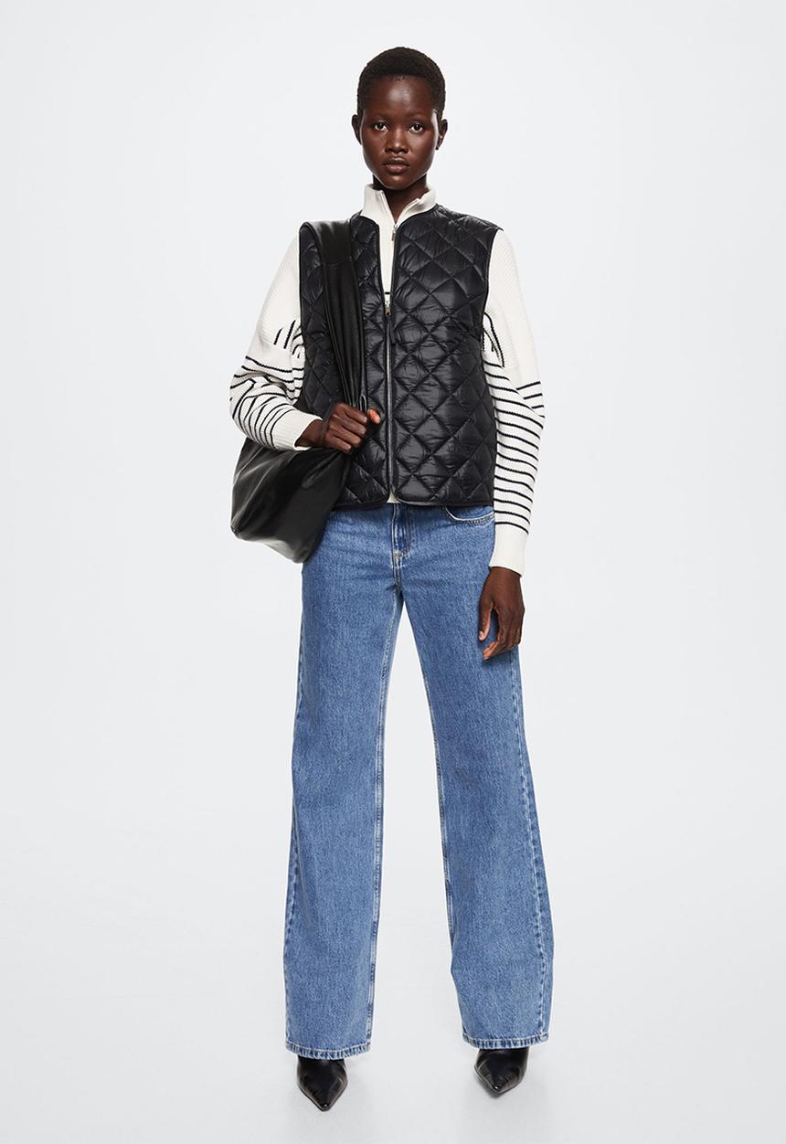 MANGO - Waistcoat bang - black