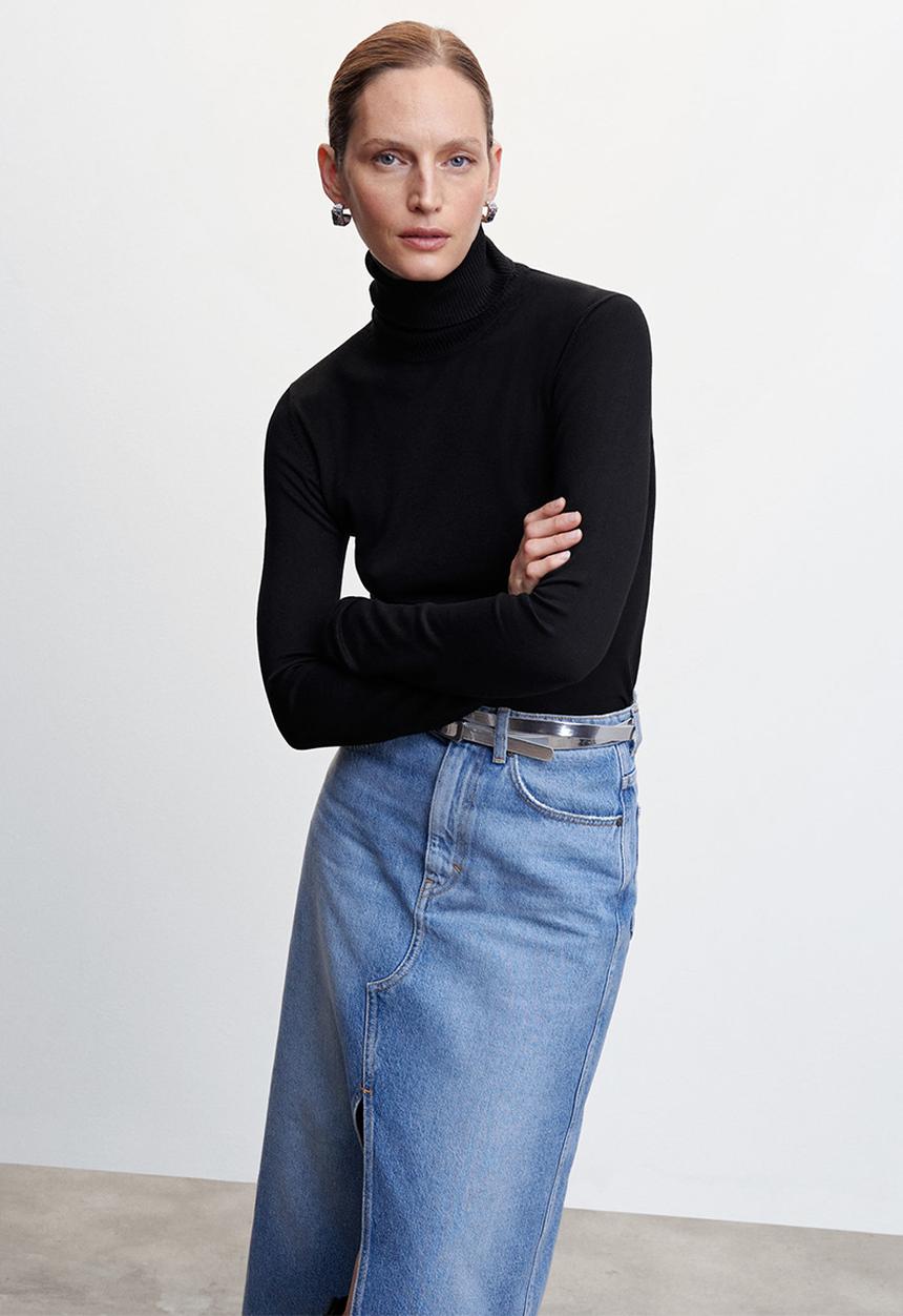 MANGO - Sweater almar - black