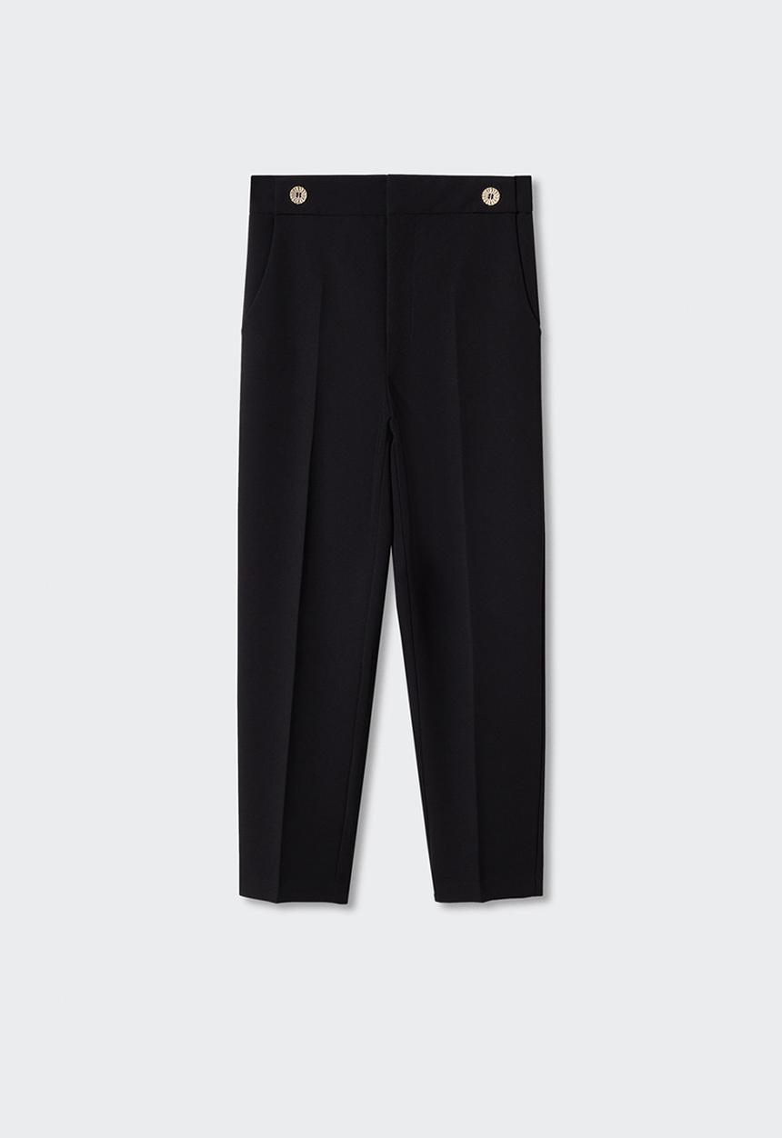 MANGO - Trousers daura - black