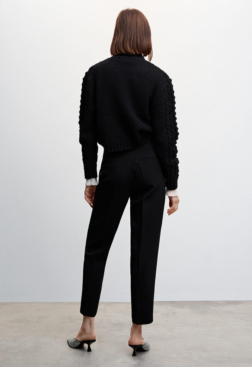 MANGO - Trousers daura - black