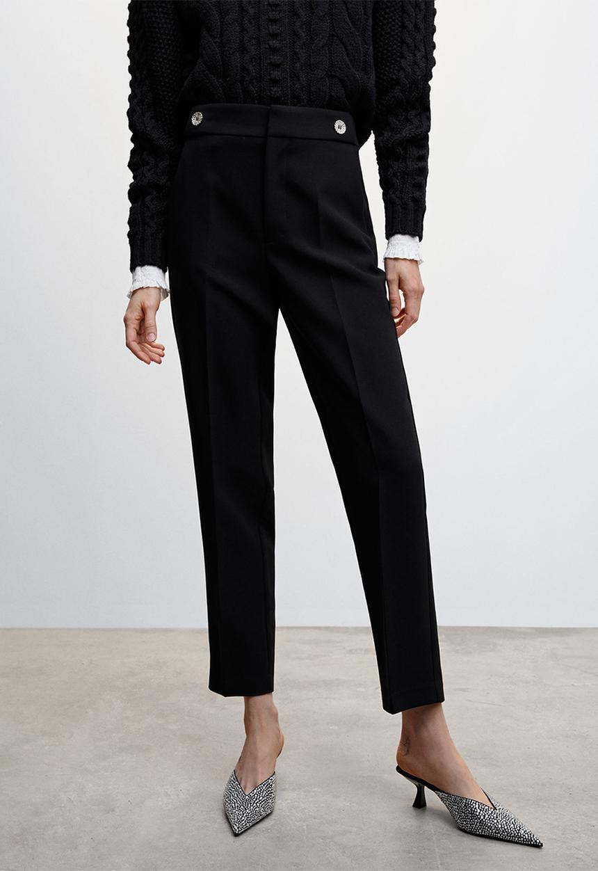 MANGO - Trousers daura - black