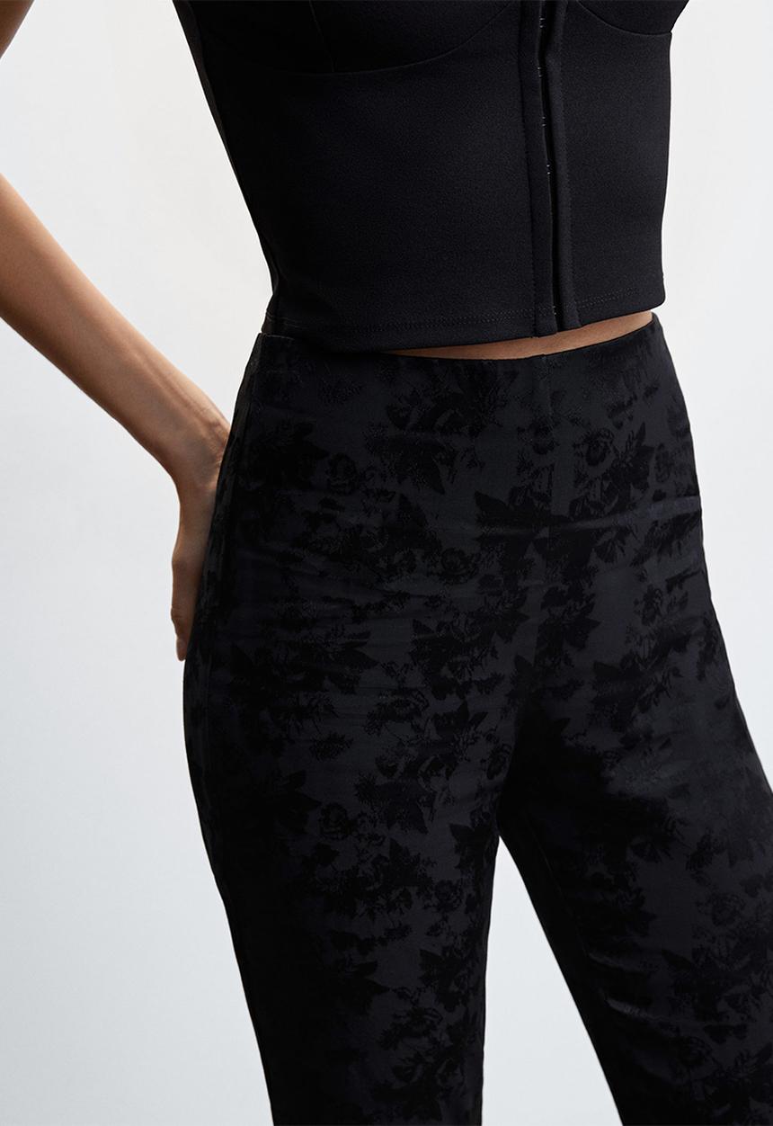 MANGO - Trousers jacky - black