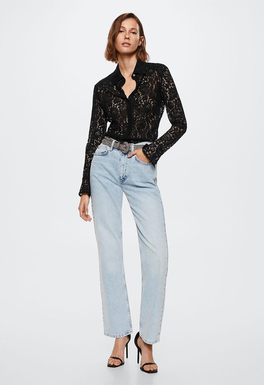 MANGO - Shirt lenny - black
