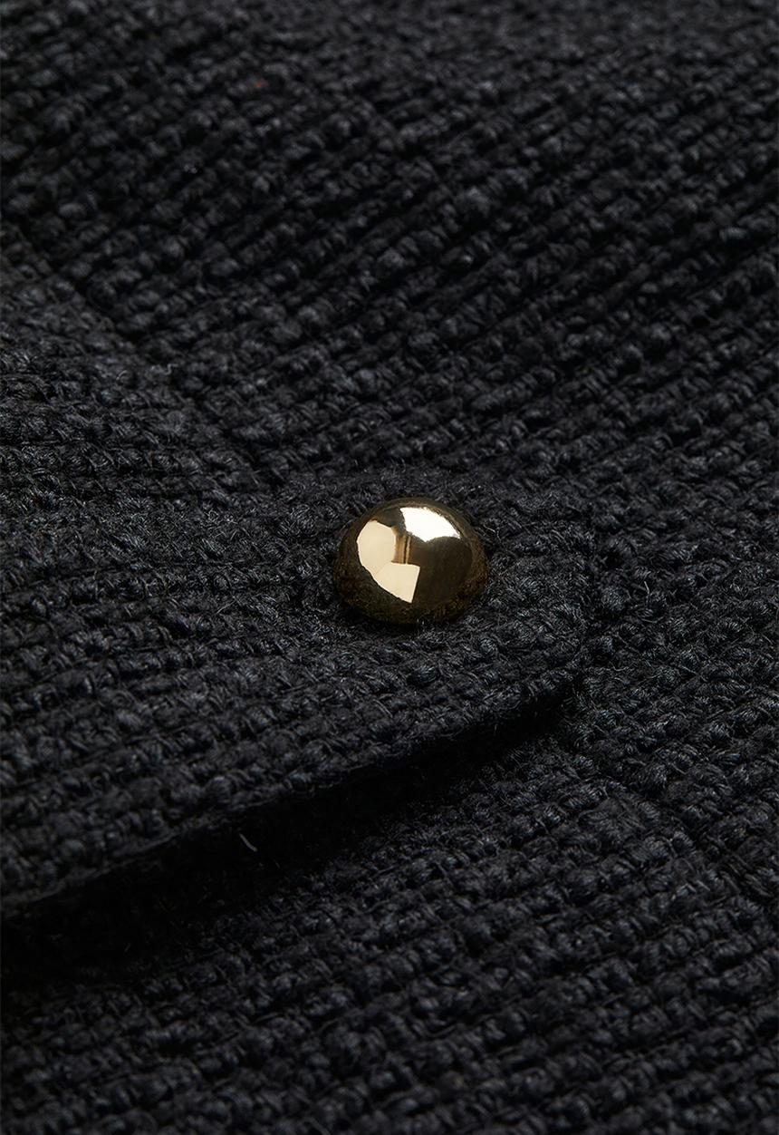 H&M - Wool-blend bouclé dress - black