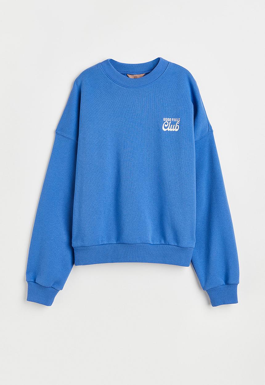 H&M - Sweatshirt - bright blue/good feels club