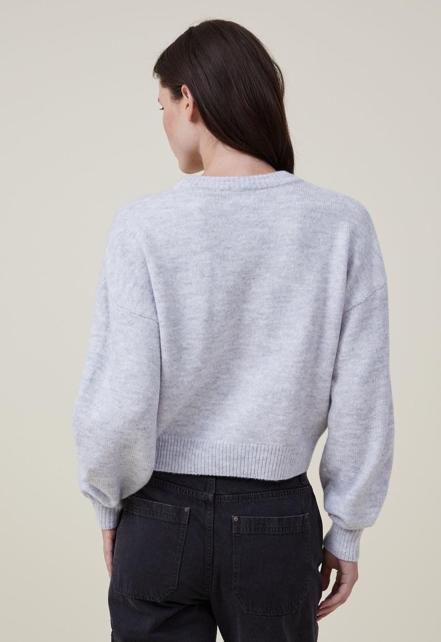 Cotton On - Blondie crew pullover - soft grey marle