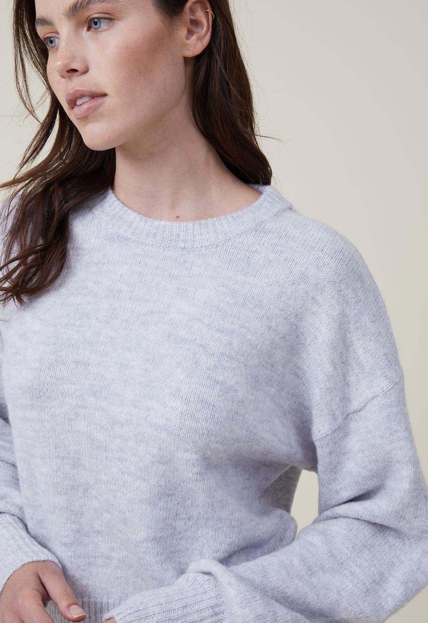 Cotton On - Blondie crew pullover - soft grey marle
