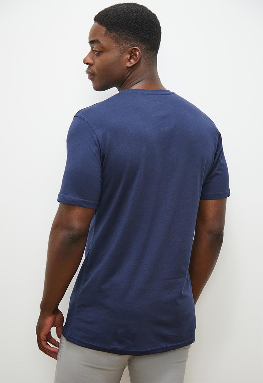 Lark & Crosse - Velo conscious v-neck neck tee w/ chest embroidery - navy