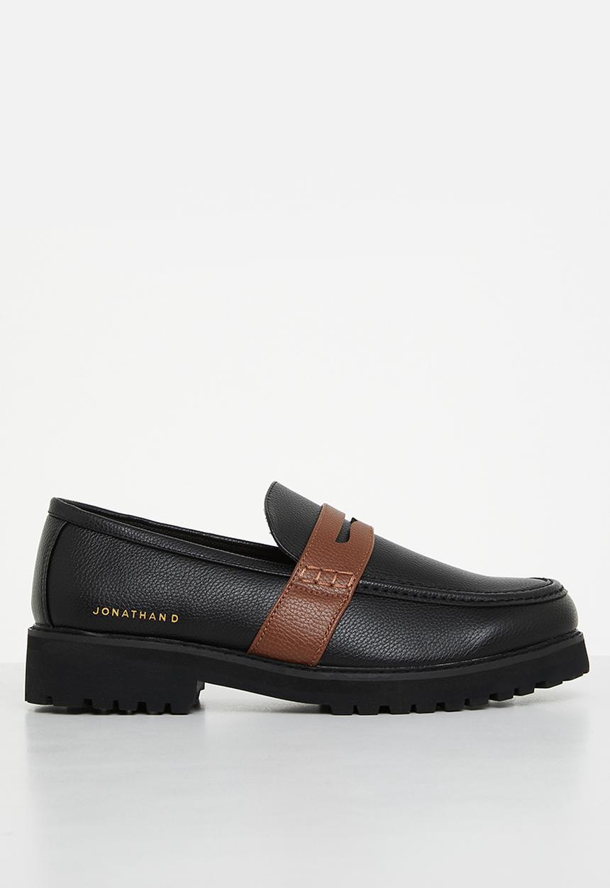 Jonathan D - J penny moc pebbled pu loafer - brunette