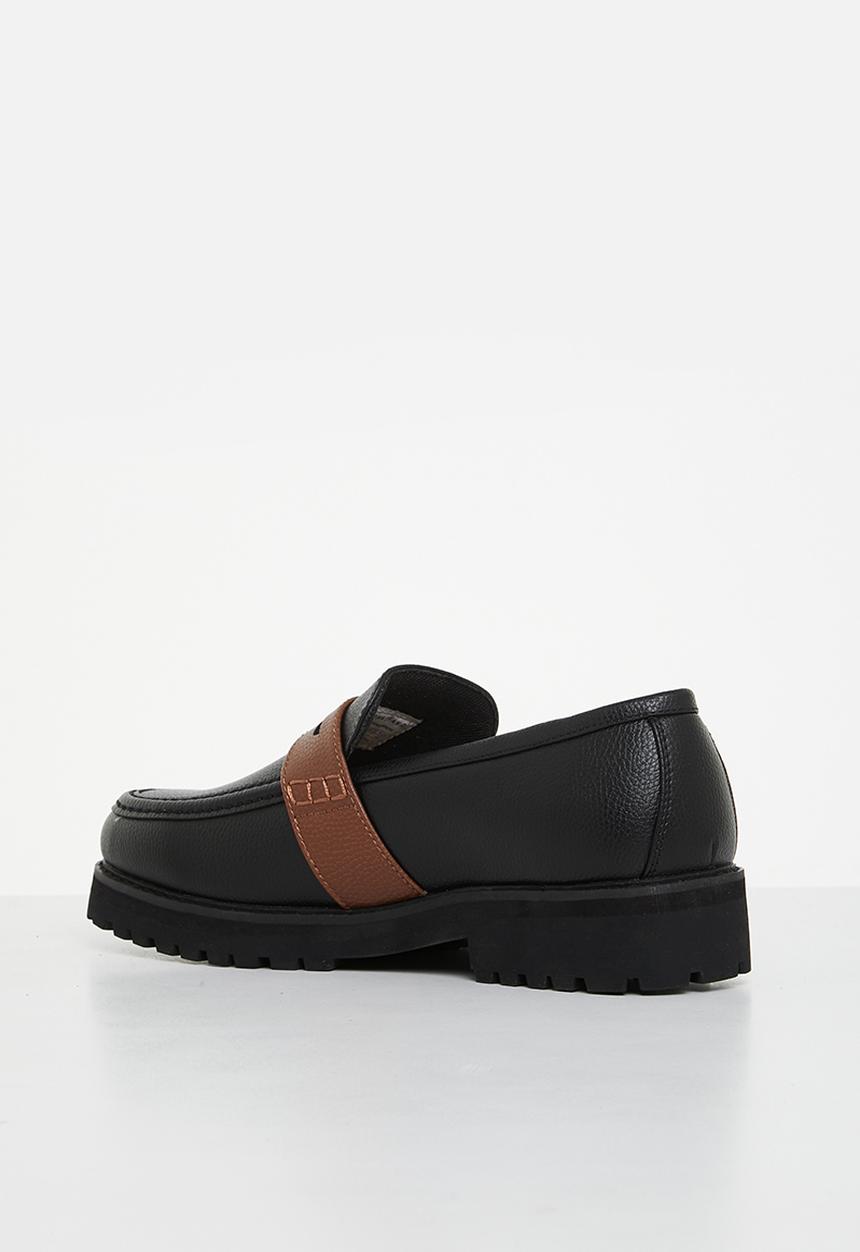 Jonathan D - J penny moc pebbled pu loafer - brunette