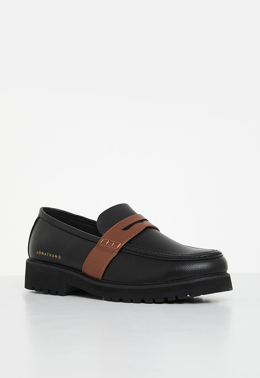 Jonathan D - J penny moc pebbled pu loafer - brunette
