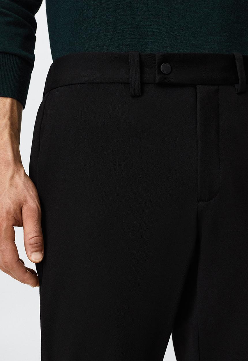 MANGO - Trousers agave - black