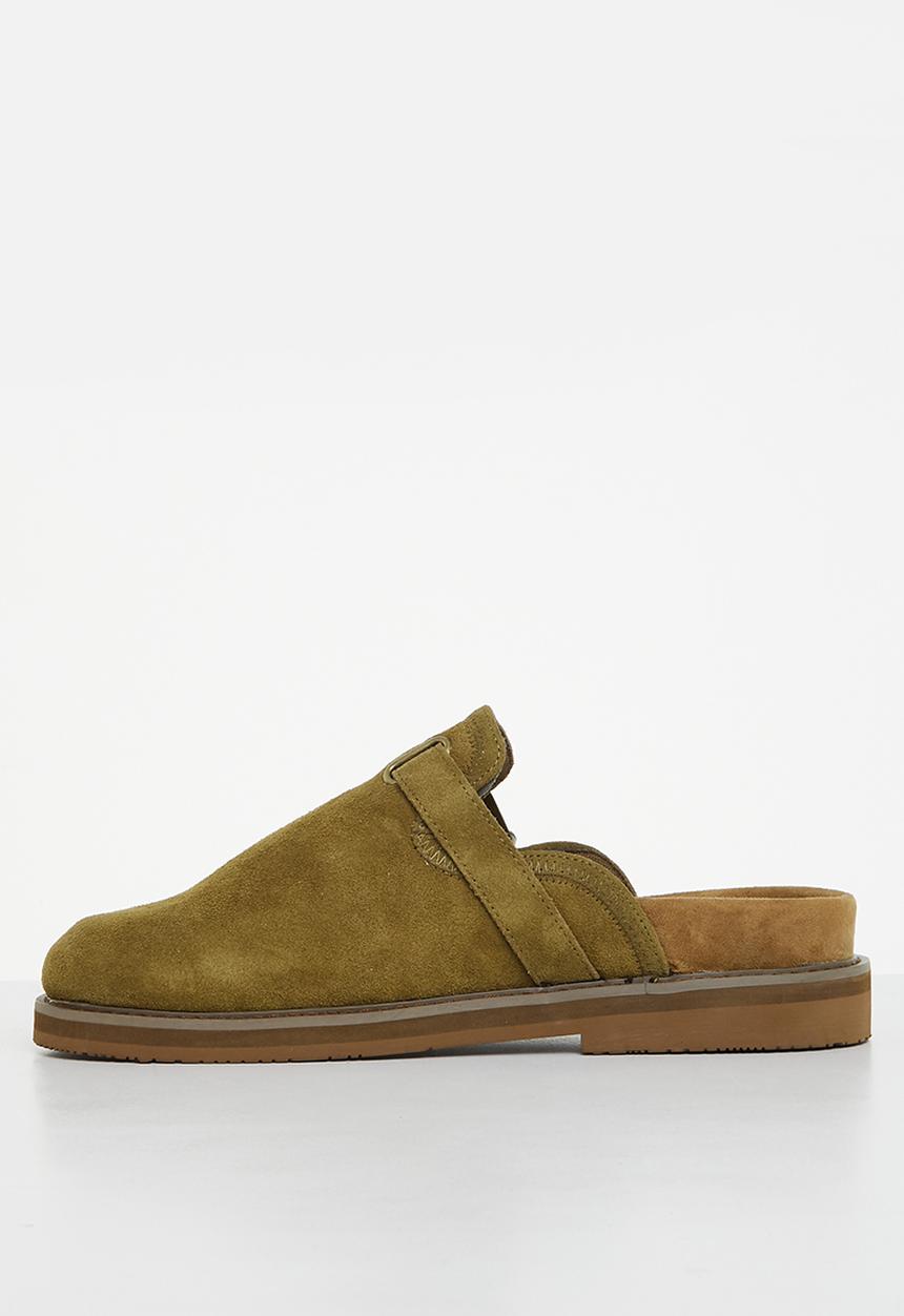 Jonathan D - J outlaw mule genuine suede mule - moss