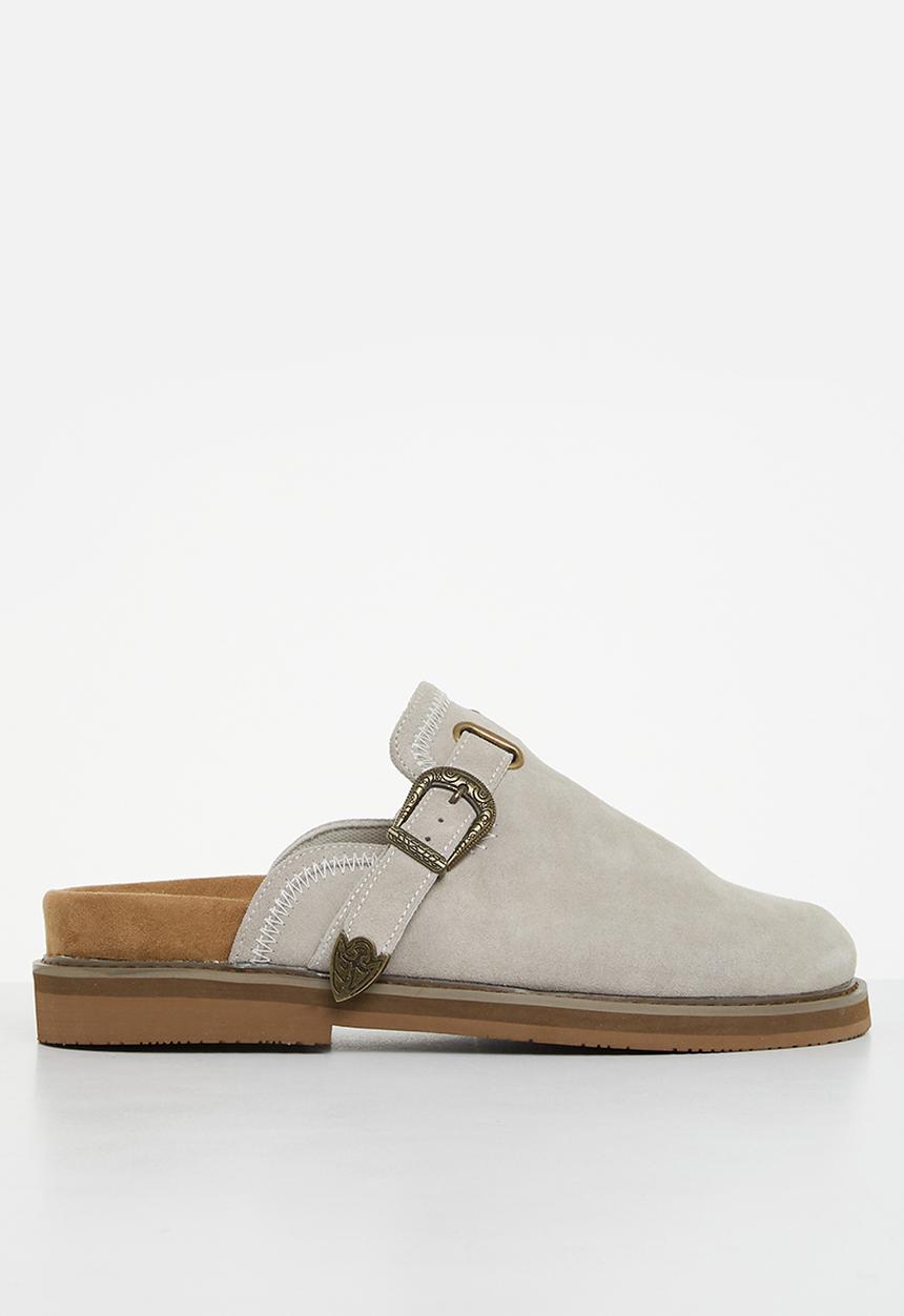 Jonathan D - J outlaw mule genuine suede mule - grey