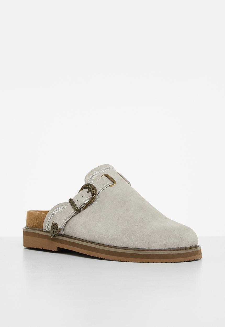Jonathan D - J outlaw mule genuine suede mule - grey