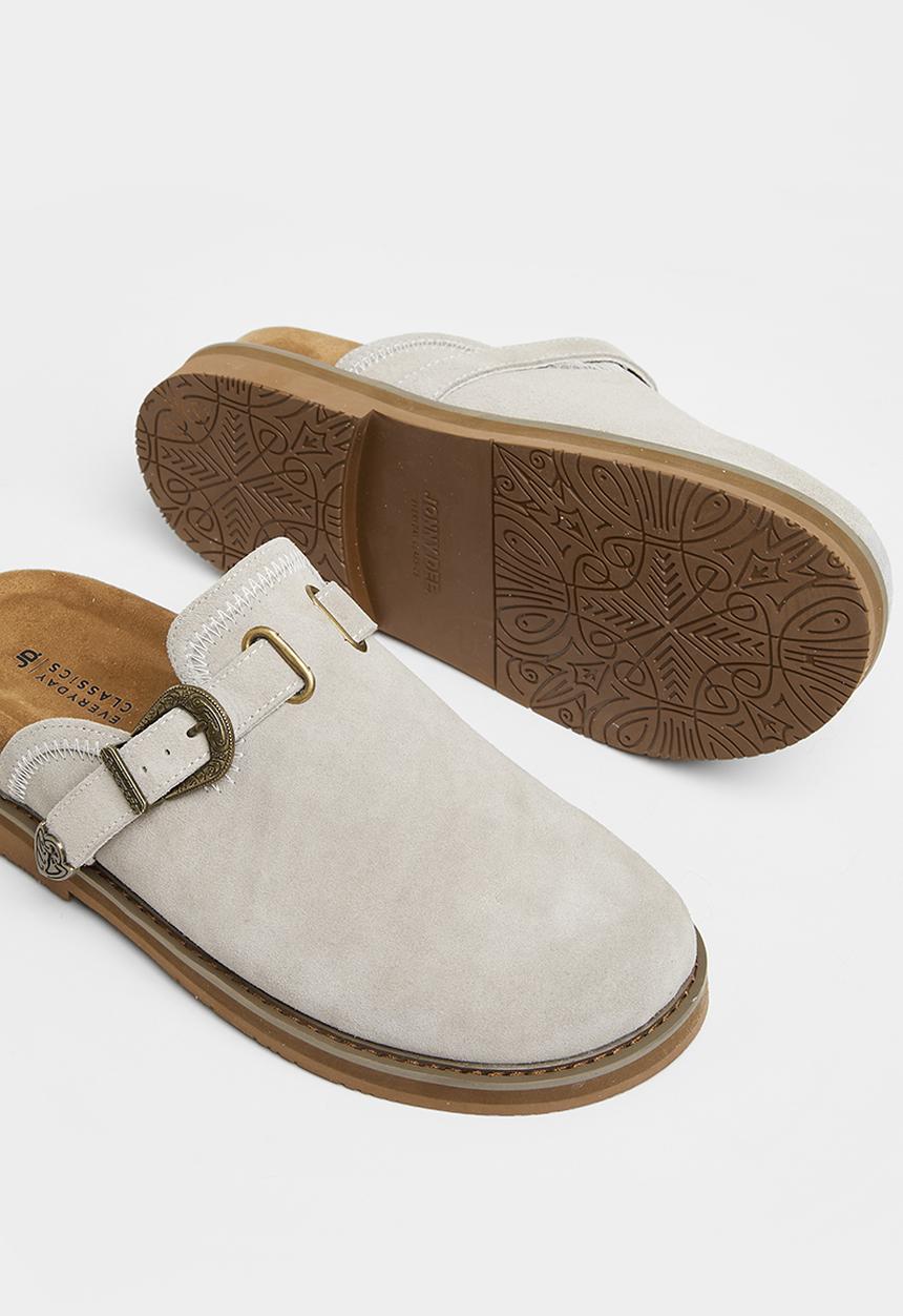 Jonathan D - J outlaw mule genuine suede mule - grey