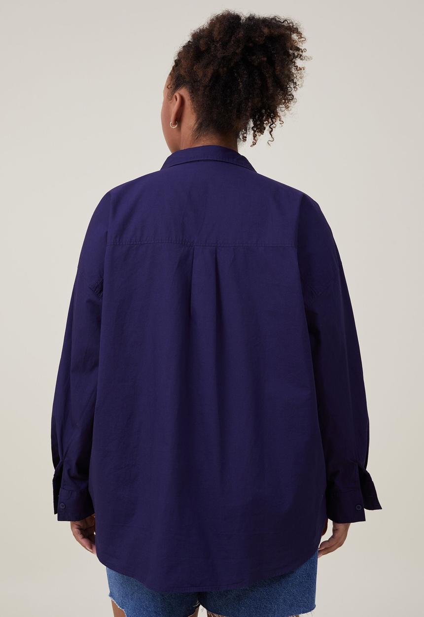 Cotton On - Plus dad shirt - vintage navy
