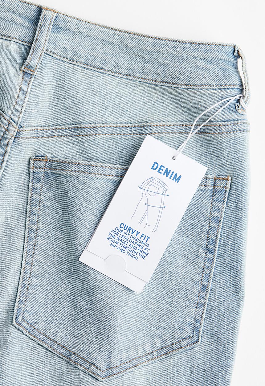H&M - Curvy ultra high jeggings - light denim blue 