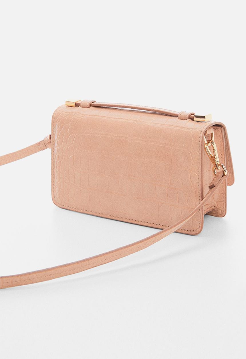 MANGO - Croc-effect bag - neutral