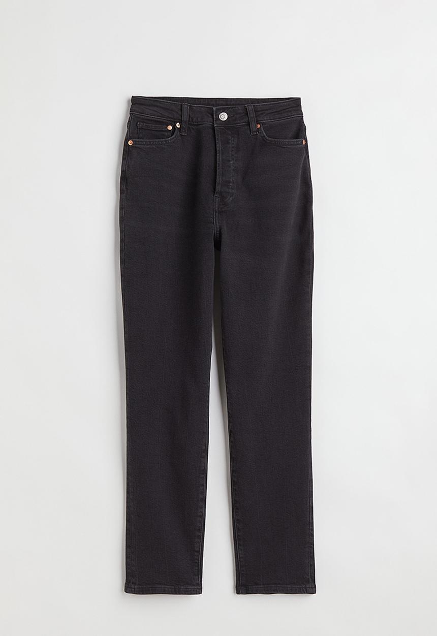 H&M - Mom ultra high ankle jeans - black