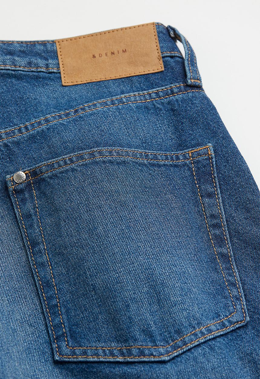 H&M - Curvy fit wide ultra high jeans - denim blue