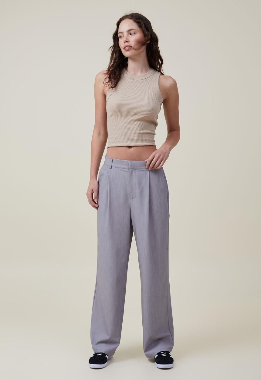 Cotton On - Jamie suiting pant - grey marle