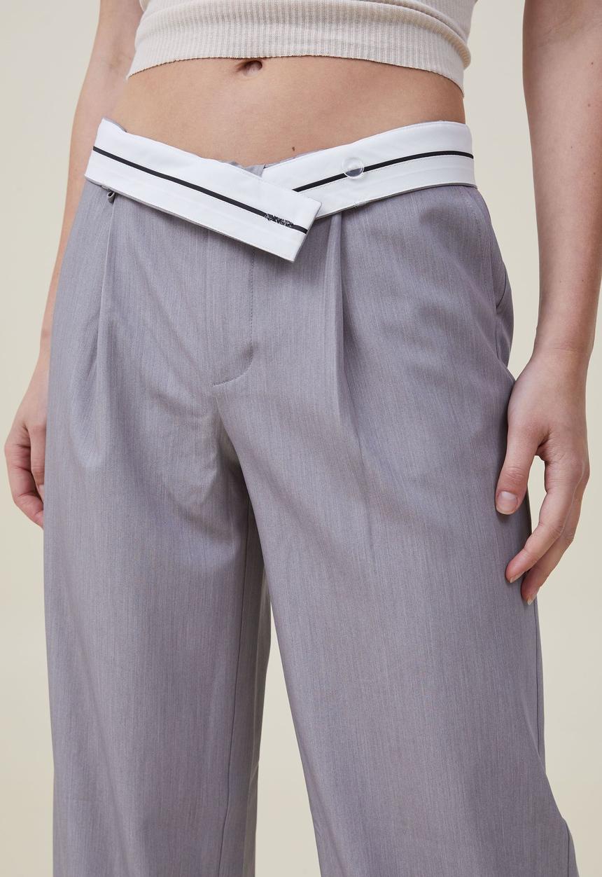 Cotton On - Jamie suiting pant - grey marle