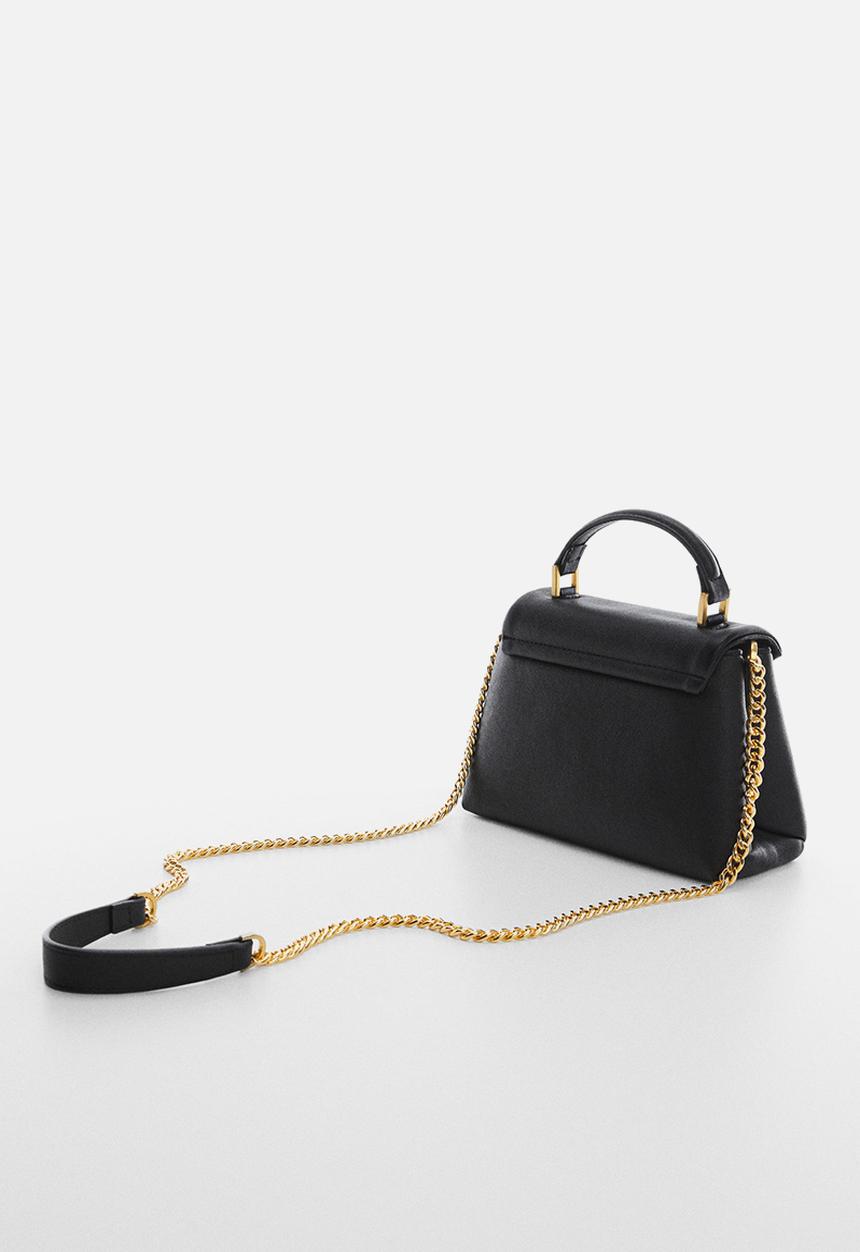 MANGO - Long chain handle bag - black