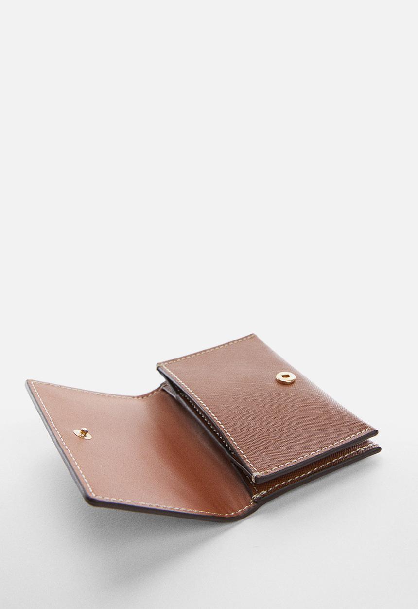 MANGO - Saffiano-effect cardholder - leather