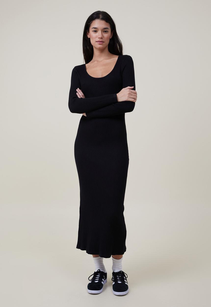 Cotton On - Knit maxi dress - Black 