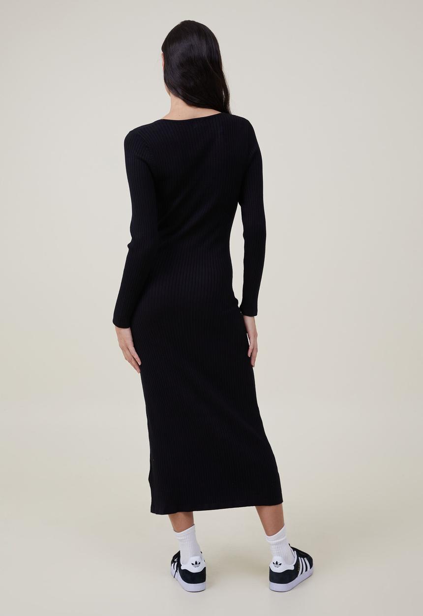 Cotton On - Knit maxi dress - Black 