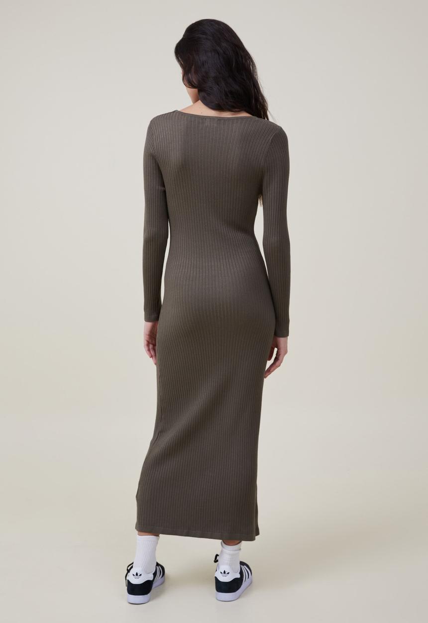 Cotton On - Knit maxi dress - dusty olive
