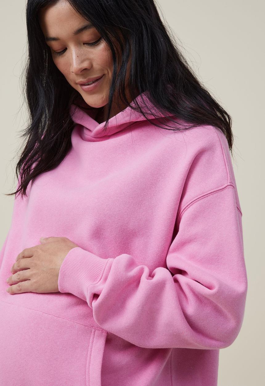 Cotton On - Maternity classic hoodie - candy pink