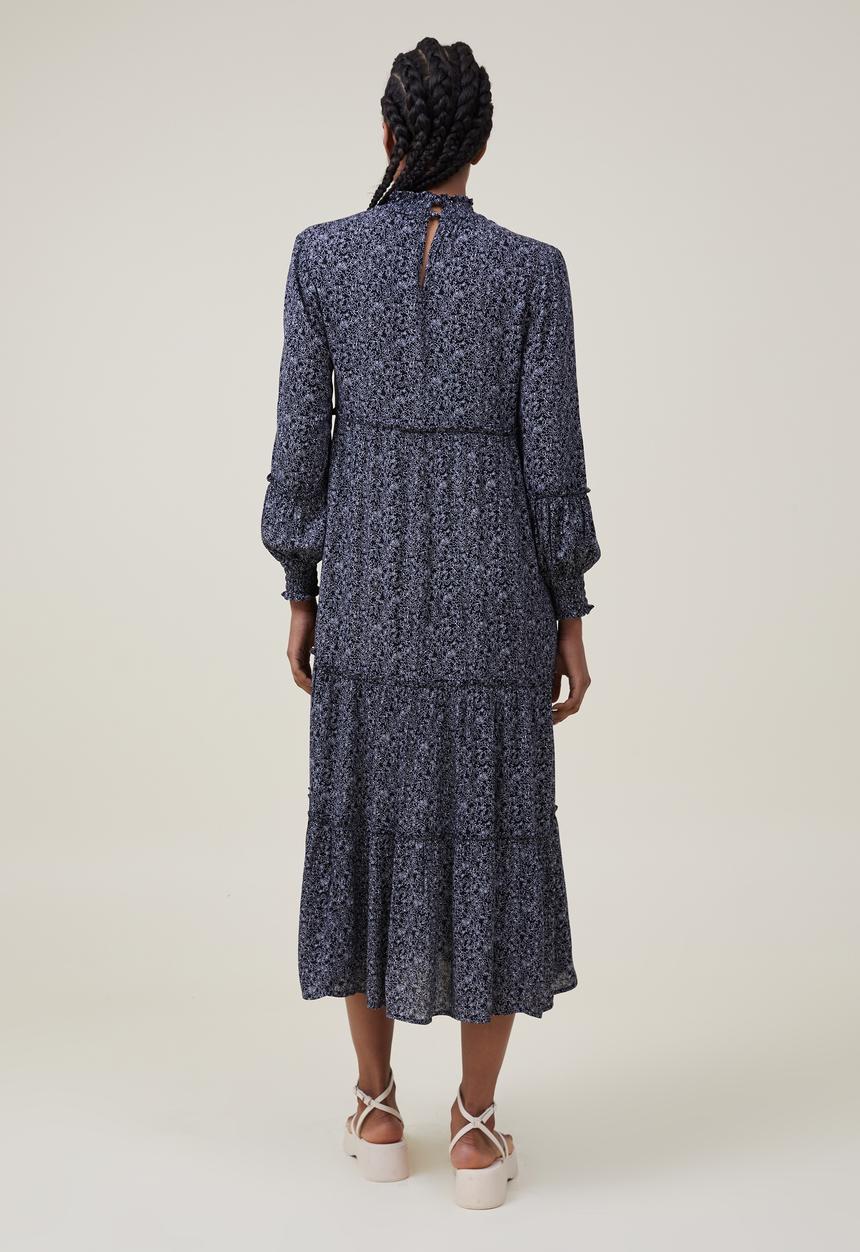Cotton On - Tiered maxi dress - anika ditsy black
