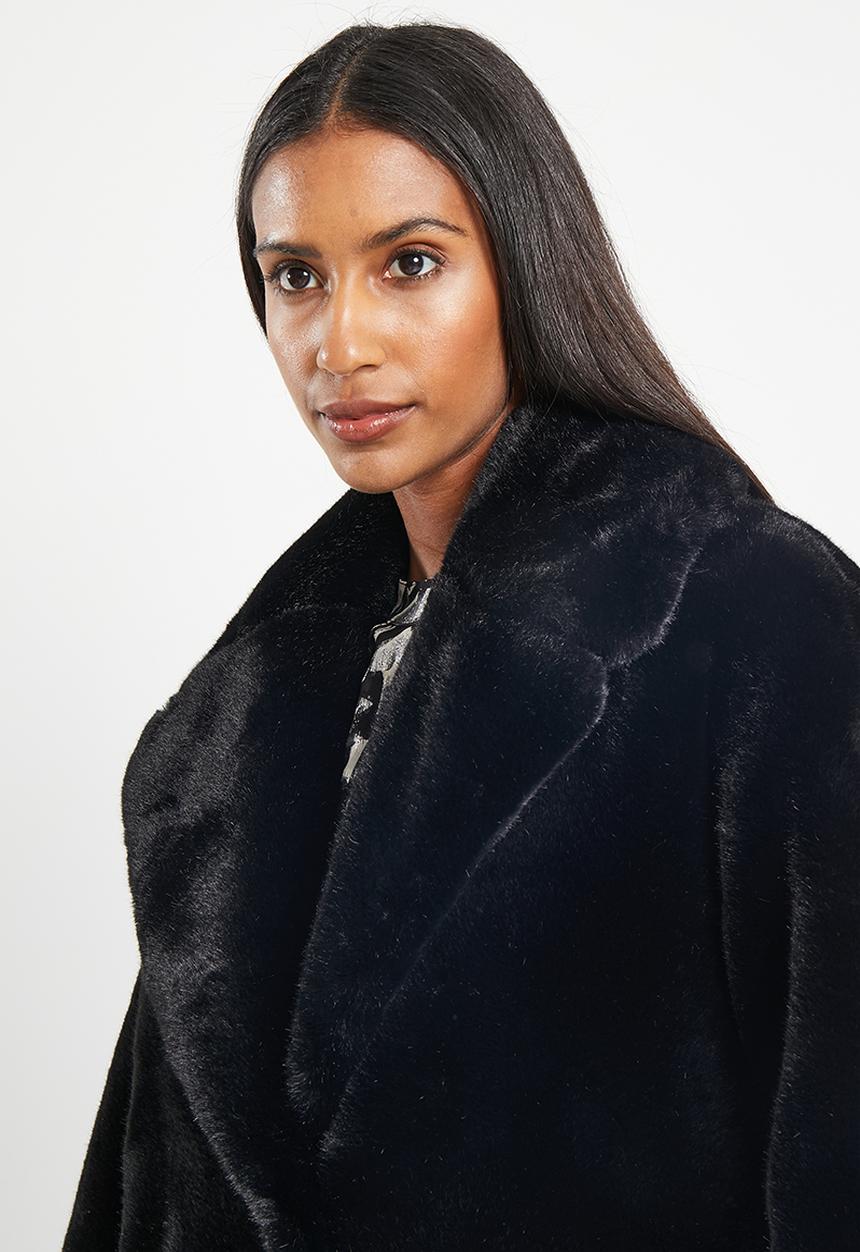 MANGO - Coat chilly - black