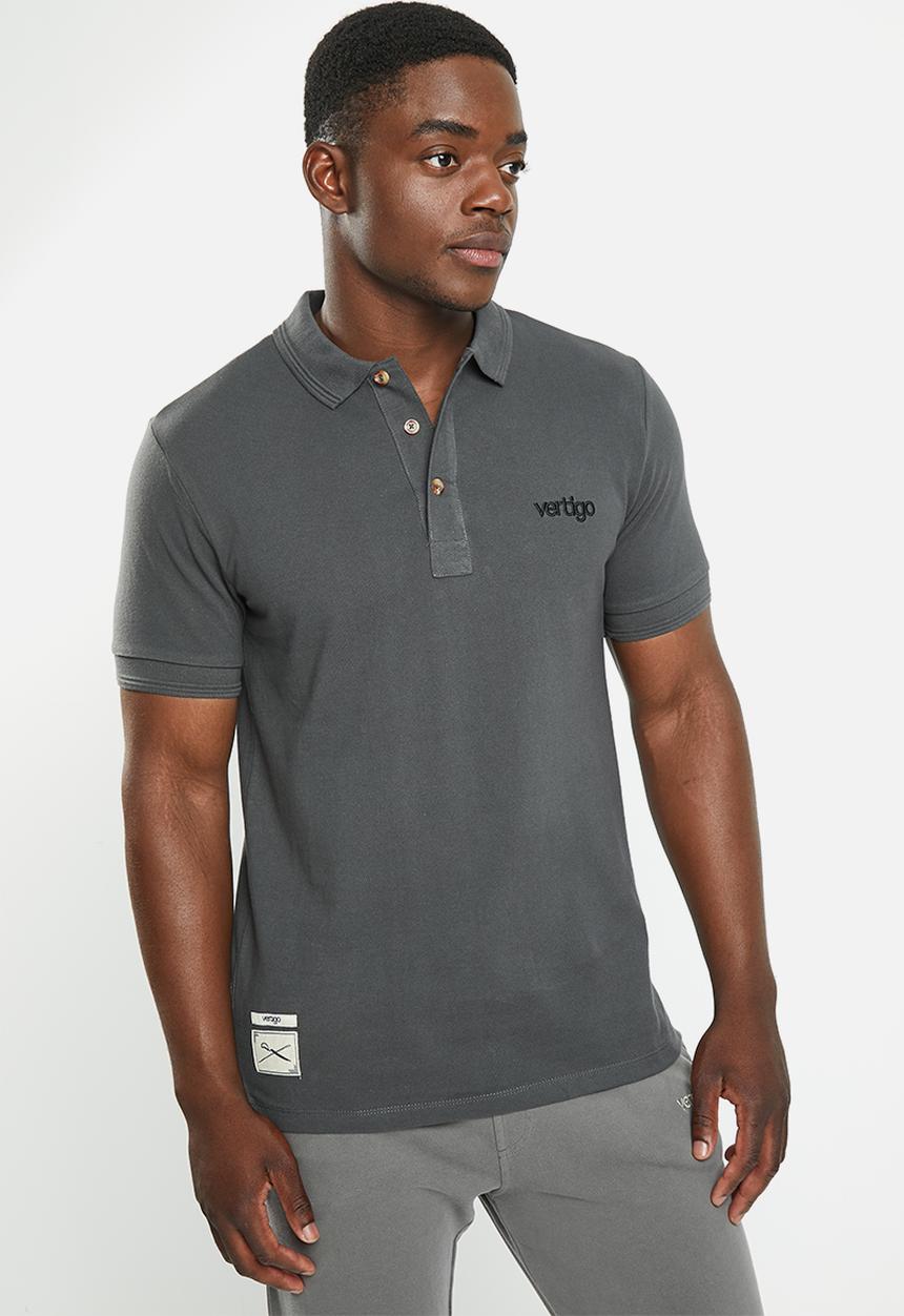 Vertigo - Mens vertigo flock golfer - dark shadow
