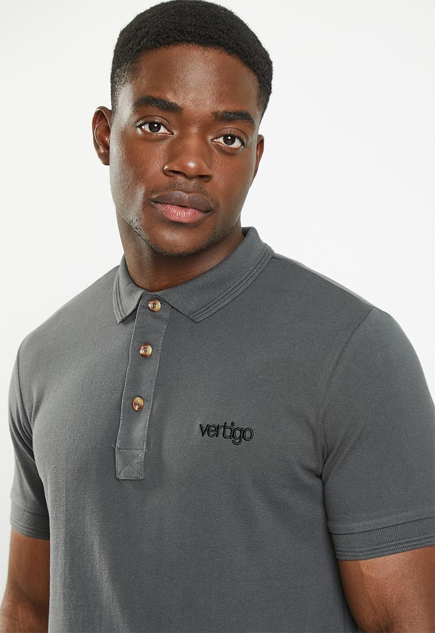 Vertigo - Mens vertigo flock golfer - dark shadow