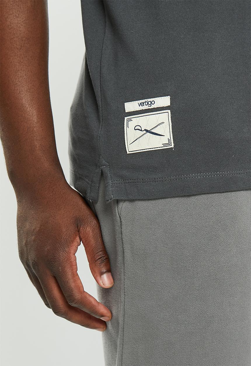 Vertigo - Mens vertigo flock golfer - dark shadow