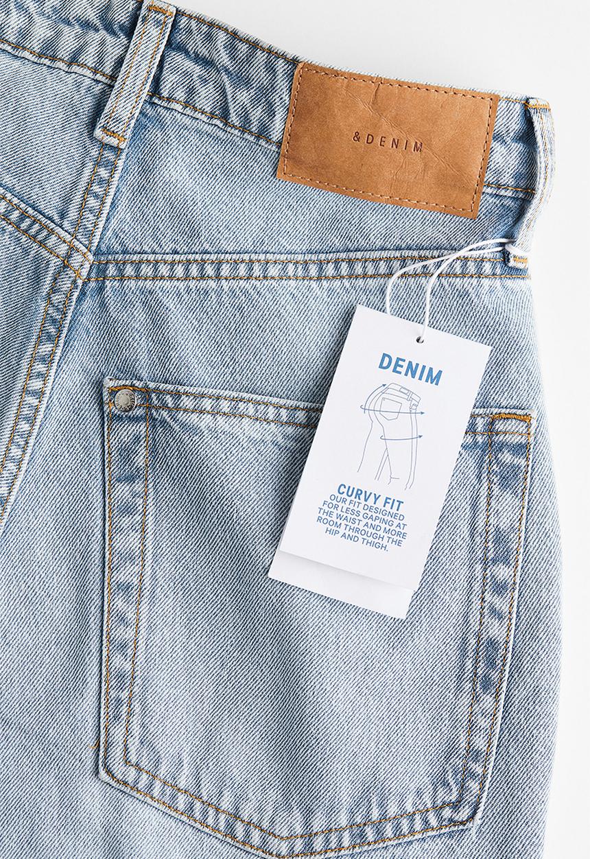 H&M - Wide ultra high jeans - light denim blue I
