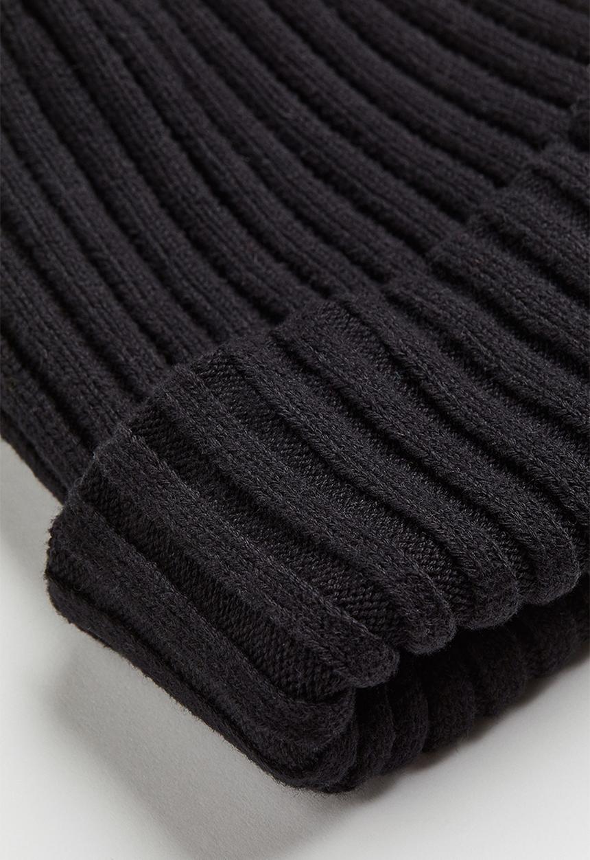 H&M - Rib-knit hat - black