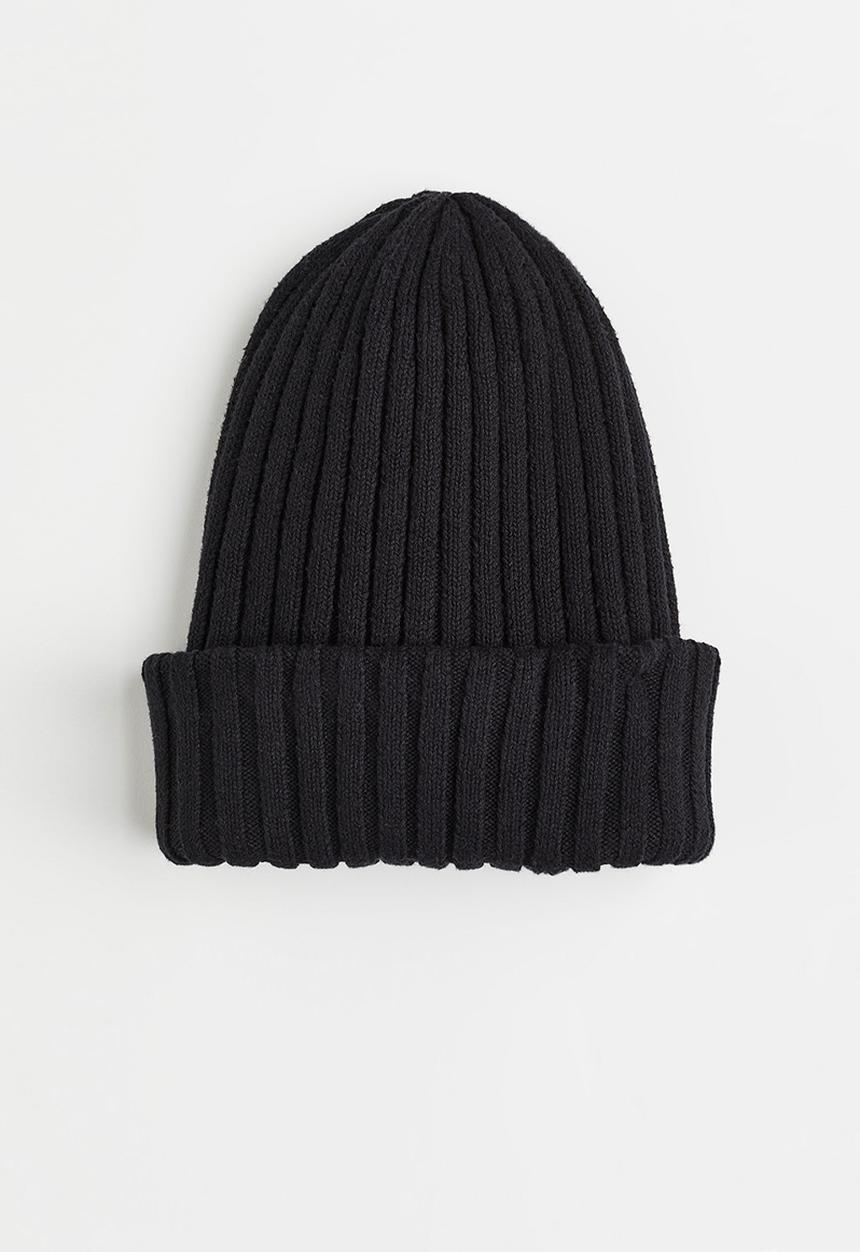 H&M - Rib-knit hat - black