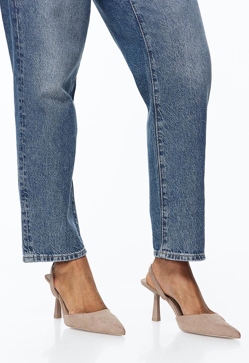 H&M - Curvy fit mom ultra high ankle jeans - denim blue