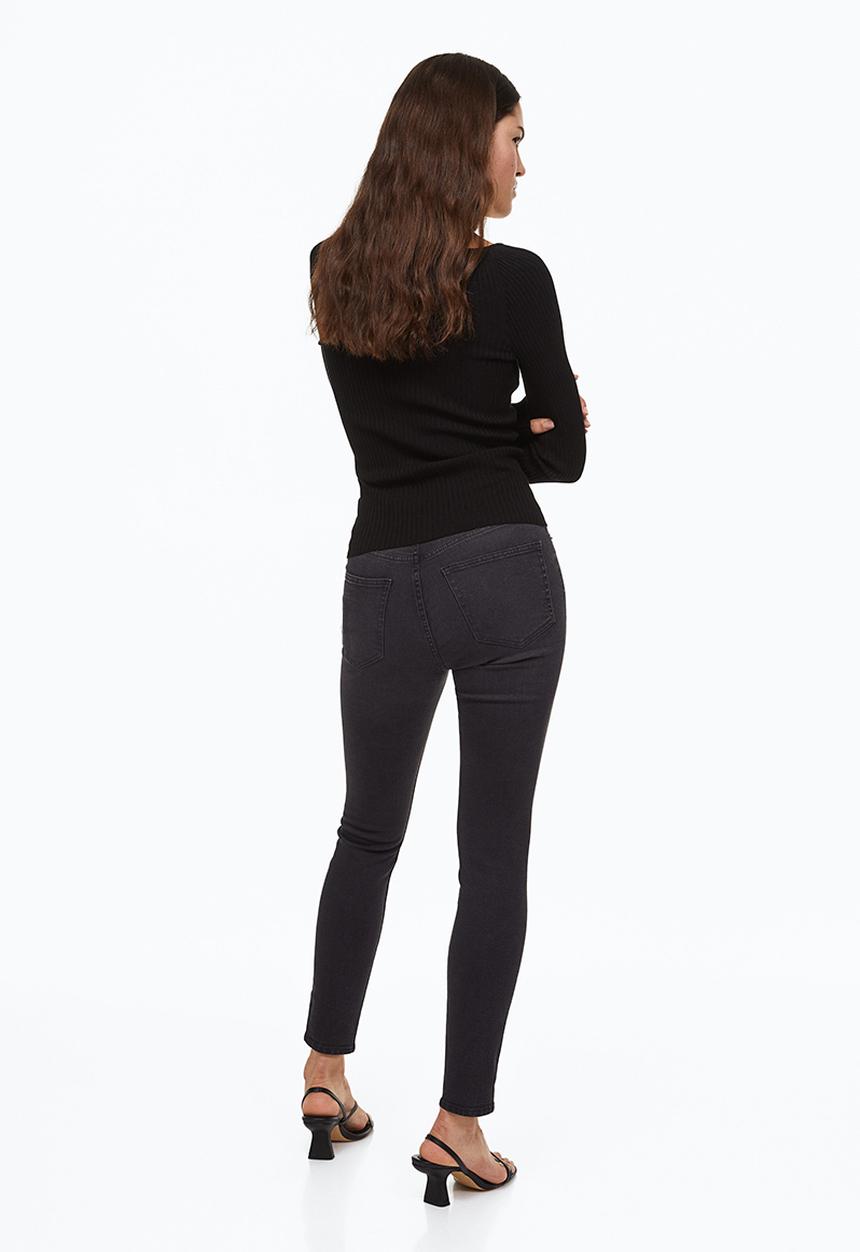 H&M - Ultra high ankle jeggings - black/washed out