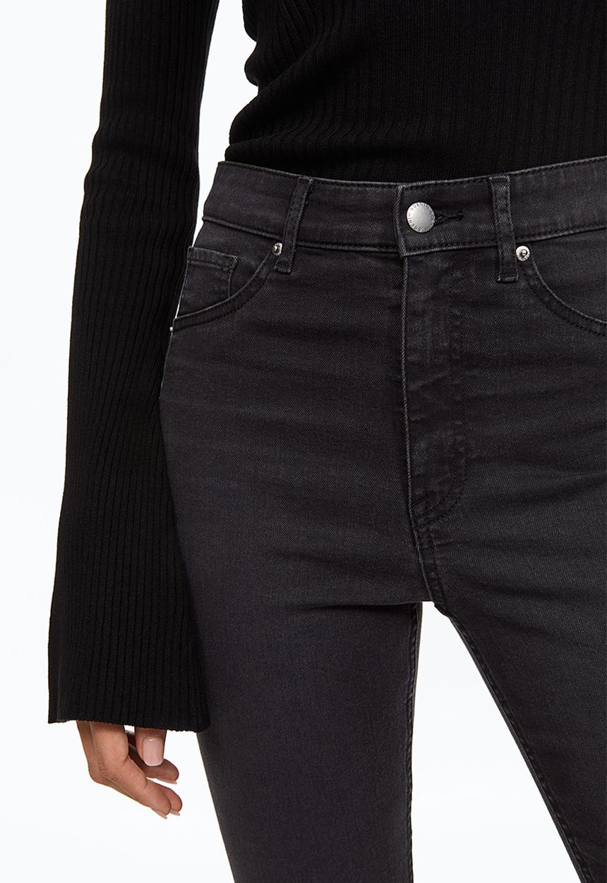 H&M - Ultra high ankle jeggings - black/washed out