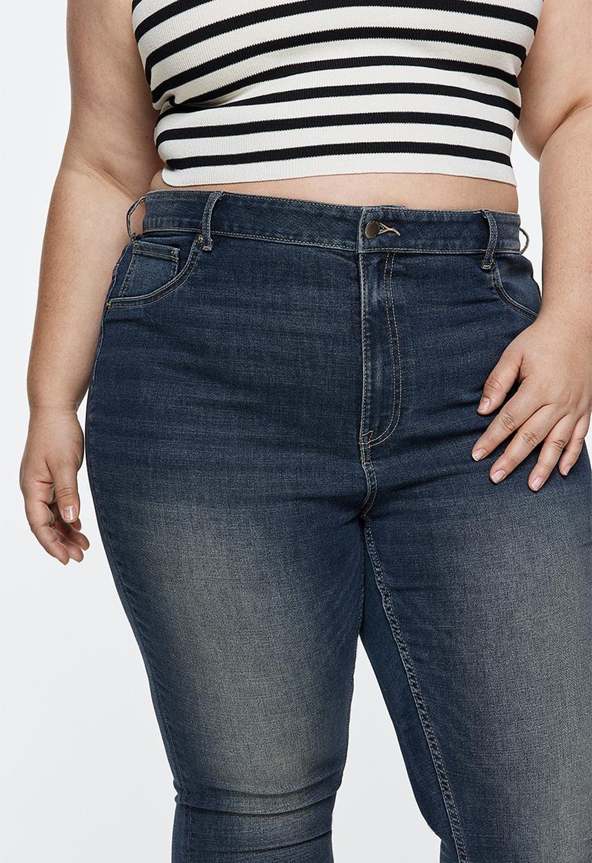 H&M - Curvy ultra high jeggings - dark denim blue