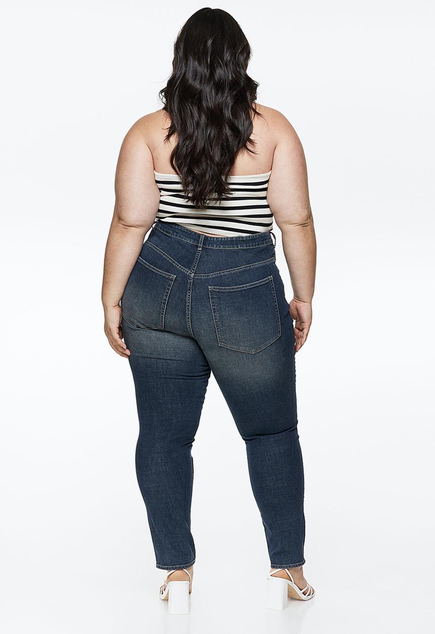 H&M - Curvy ultra high jeggings - dark denim blue