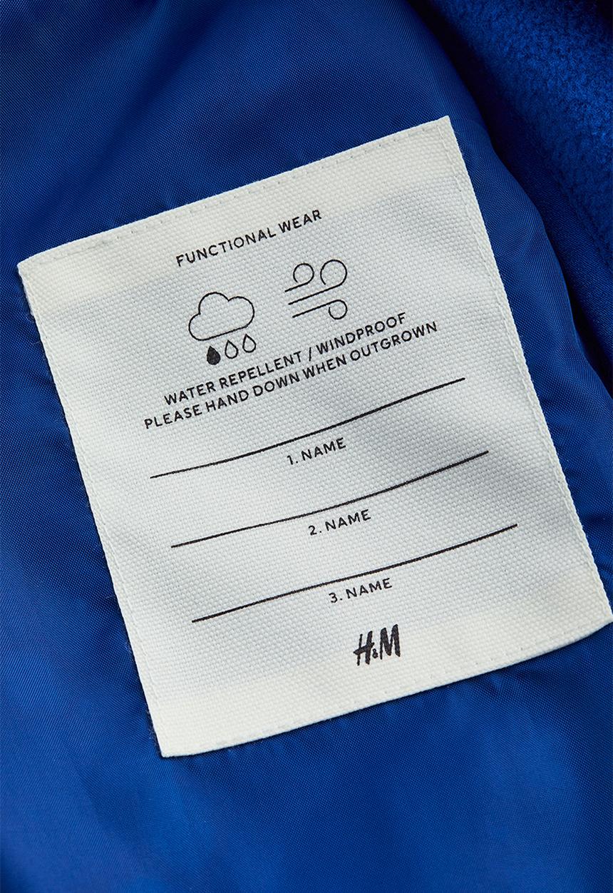 H&M - Water-repellent 3-in-1-jacket - light blue/block-coloured