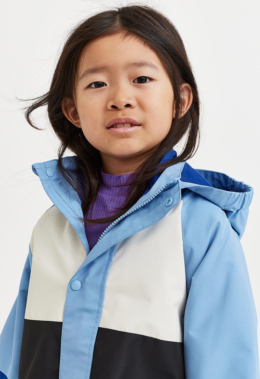 H&M - Water-repellent 3-in-1-jacket - light blue/block-coloured