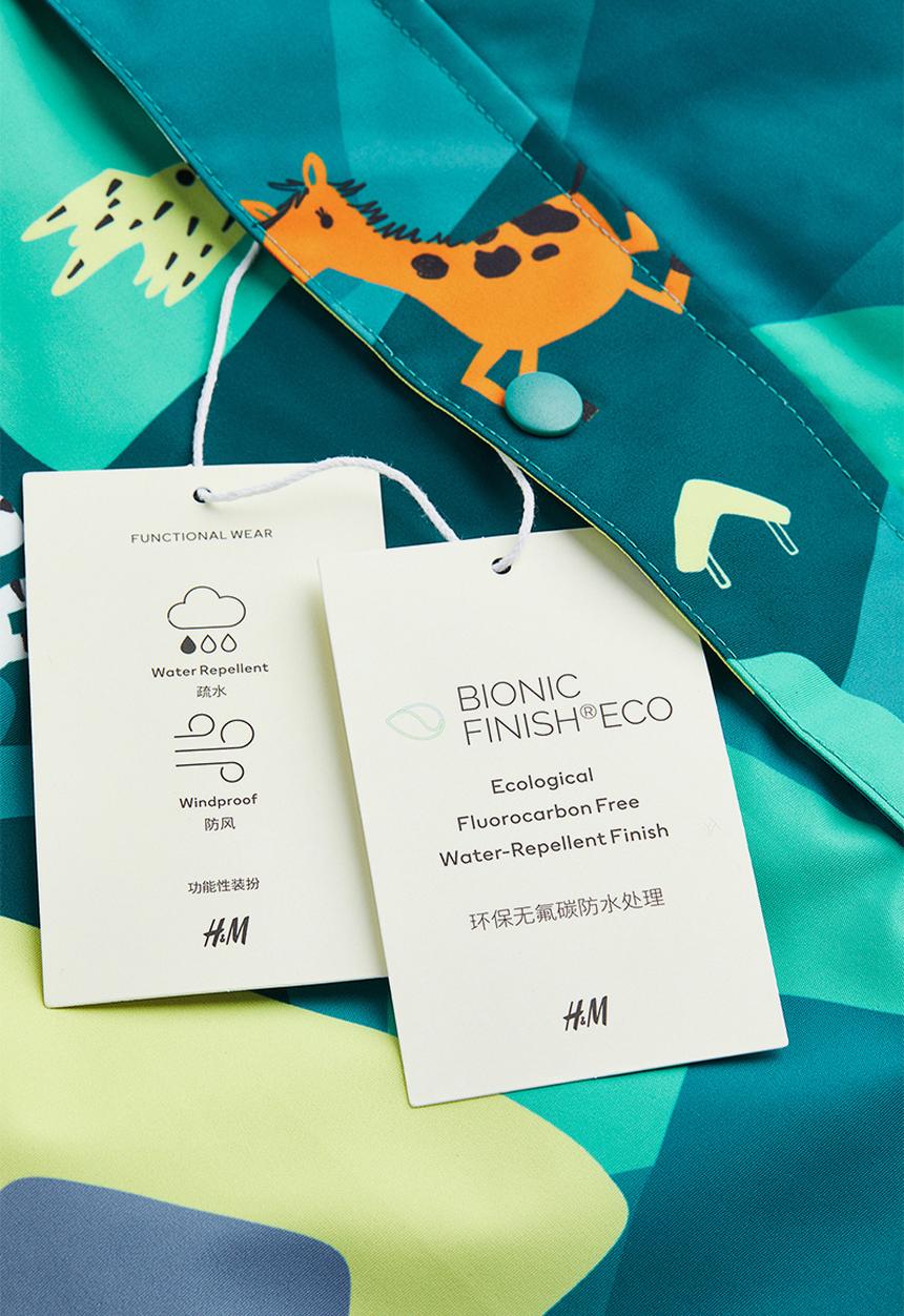 H&M - Water-repellent 3-in-1-jacket - green/animals