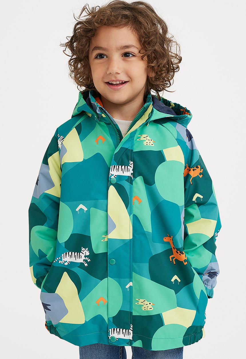 H&M - Water-repellent 3-in-1-jacket - green/animals